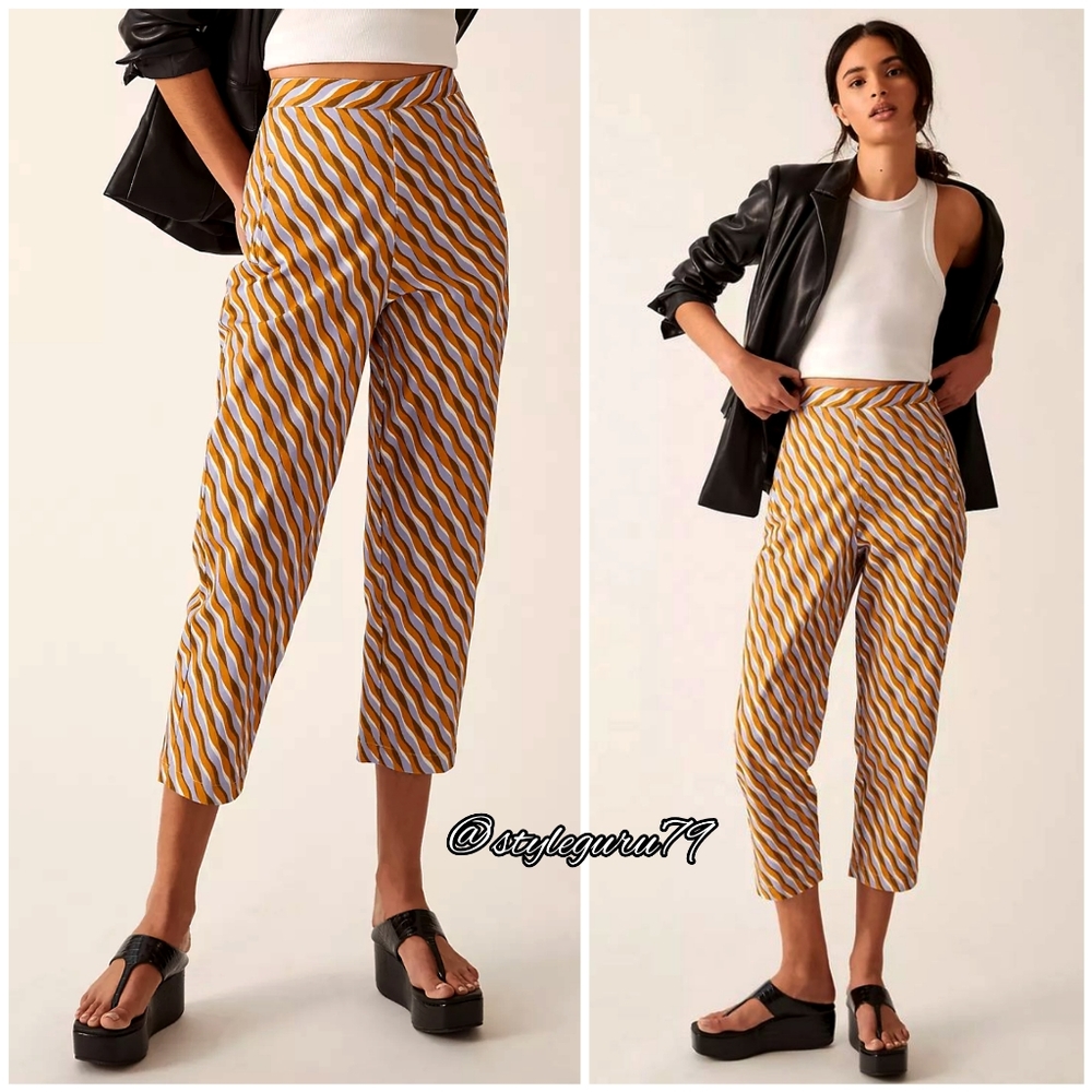 NWT, Anthropologie, Corey Lynn Calter Printed Cropped Pants
